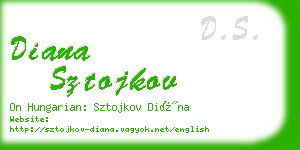 diana sztojkov business card